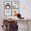 Stupell Industries Woodland Animals in Glasses Black Framed Giclee Art (Set of 4) - 3 of 4