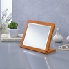 8" Tall Polyresin adjustable Make-Up Mirror, Walnut finish - 2 of 4