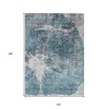 Teal Blue Navy Blue And Gray Abstract Washable Indoor Outdoor Area Rug - 3 of 4