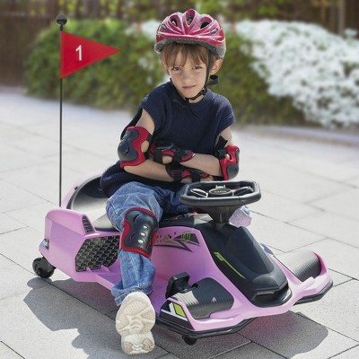 Resenkos Electric Ride-on Kart,12V Electric Go Kart, 5 MPH Drifting Car, Battery Powered Ride on Toy Outdoor,