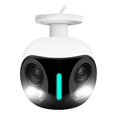 Lorex 4K IP Wired Dual Lens Security Camera with Smart Security Lighting and Smart Motion Detection