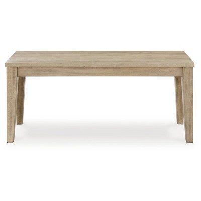 Gleanville 42" Beige Melamine Dining Bench