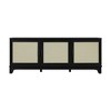 GDFStudio Stefan 63" Modern Cane and Wood TV Stand with 3 Soft-Close Doors - 2 of 4