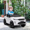 Qaba Land Rover Discovery Sport Licensed 12V Kids Ride on Car, Battery Powered Toy Car w/ Remote Control Soft Start, LED Lights, Music Horn, White - 2 of 4