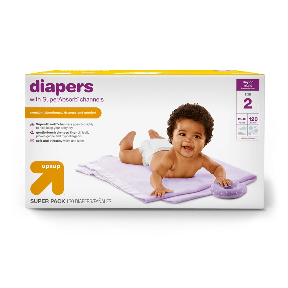 Diapers Super Pack - Size 2 - 120ct - up & up