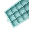 Unique Bargains 15-Cavity Small Square Ice Tray with Lid Hand Wash Only Silicone 7.87"x4.72"x1.30" 1 Pc - 3 of 3