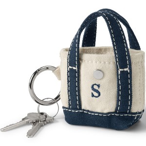 Lands' End Pre-Monogrammed Letter S Micro Canvas Tote - 1 of 3