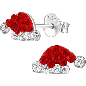 Christmas 925 Sterling Silver Tiny Stud Earrings, Piercing Jewelry - 1 of 4