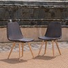 VASIP Set of 2 Outdoor Rattan Dining Chair, Armchair with Heat Transfer and Powder Coated Legs, Set of 2  for Outdoor Dining, Garden, Porch - 2 of 4