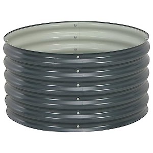 vidaXL Garden Raised Bed, Large Outdoor Planter Pot, Weather-Resistant Galvanized Steel Construction, DIY Decoration for Garden, Balcony, Patio, Gray - 1 of 4