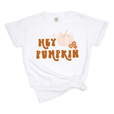Simply Sage Market Women's Hey Pumpkin Colorful Short Sleeve Garment Dyed Tee