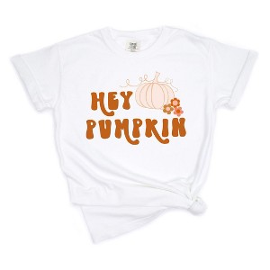 Simply Sage Market Women's Hey Pumpkin Colorful Short Sleeve Garment Dyed Tee - 1 of 2
