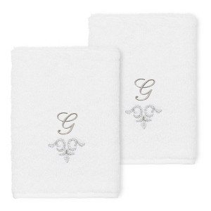 Linum Home Textiles 100% Turkish Cotton MONICA 2PC Embellished Washcloth Set - 1 of 1