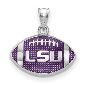 Black Bow Jewelry Sterling Silver Louisiana State Fighting Tigers NCAA Pendant - 1 of 3