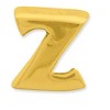 Black Bow Jewelry Letter Z Bead Charm in 14k Yellow Gold Plated Sterling Silver - 2 of 4