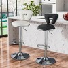 Simple Relax Set of 2 Faux Leather and Metal Barstools with Adjustable Height - 4 of 4