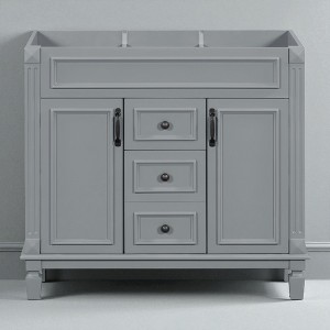 36" Bathroom Vanity Cabinet Without Sink, Freestanding Storage Cabinet with 2 Drawers and Soft-Closing Doors - 1 of 4