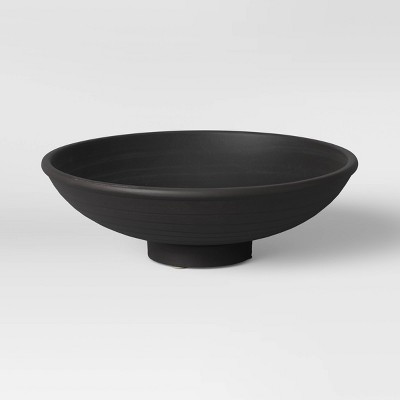 4" x 10" Decorative Earthenware Bowl Black - Threshold™