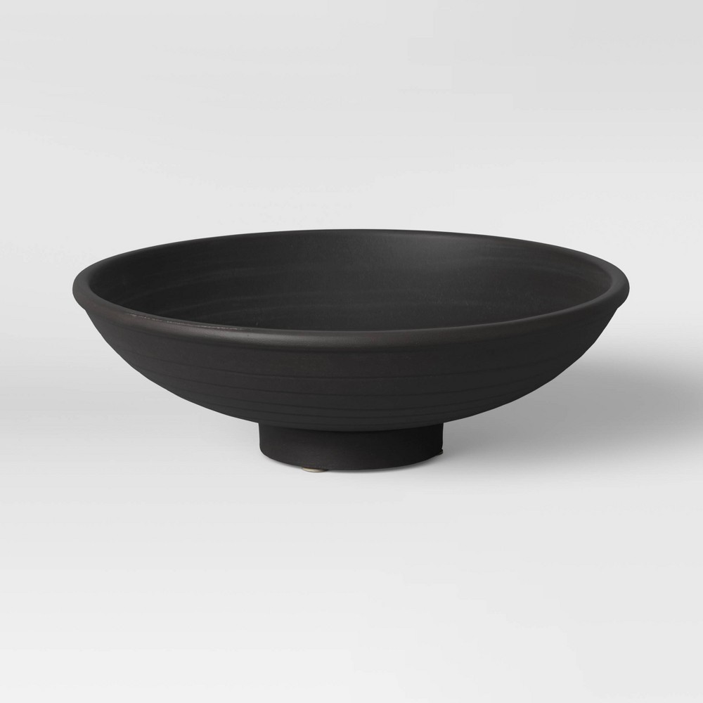 4" x 10" Decorative Earthenware Bowl Black - Threshold