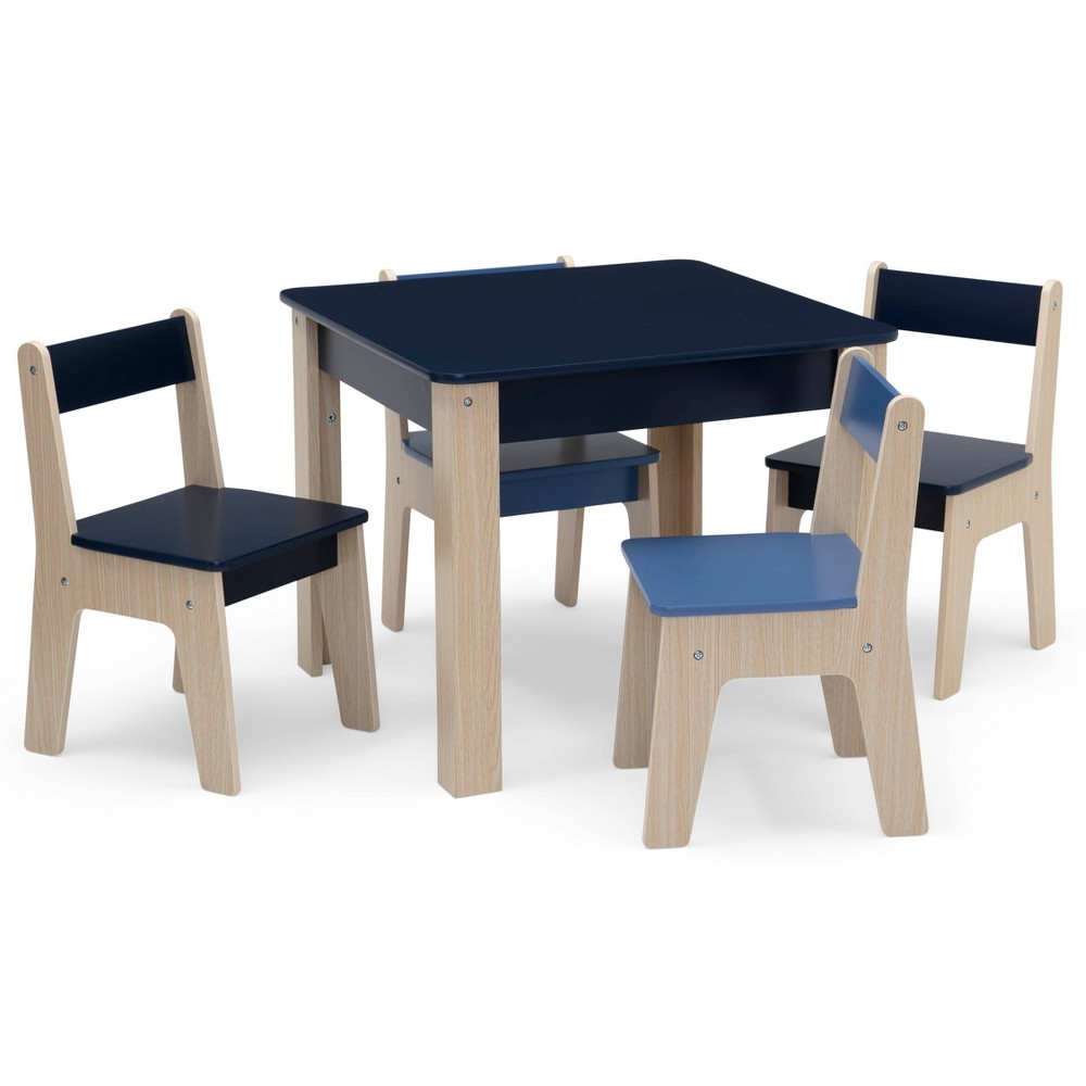 GapKids by Delta Children Table and Chair Set - Greenguard Gold Certified - Navy - 5pc -  88964268