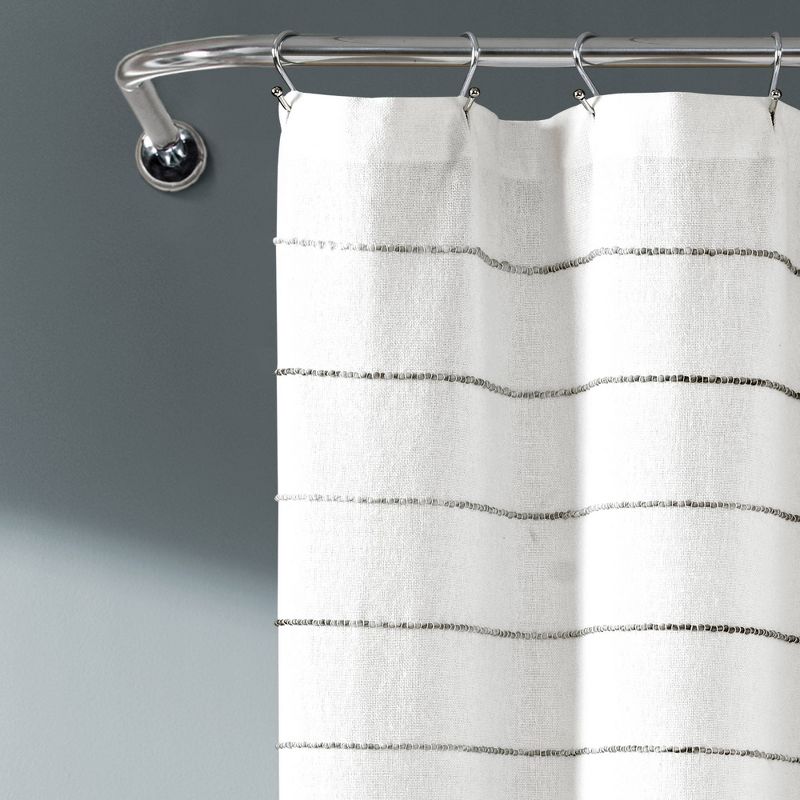 Ombre Striped Yarn Dyed Cotton Shower Curtain - Lush Décor, 3 of 9