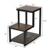 Costway 3-Tier End Table Side Table Night Stand W/ Storage Shelf for Living Room - 2 of 4