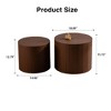 TOAOTBNBO Classic Coffee Table, Living Room Table with Circular Design, Contemporary Coffee Tables for Apartment, Dark Brown - 3 of 4