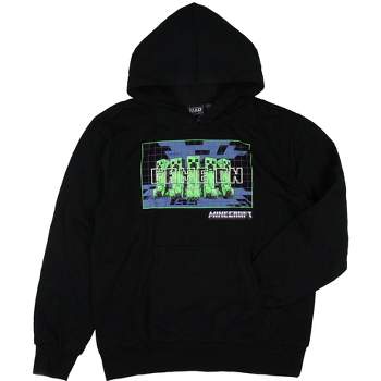 Minecraft Boys' Game On Creeper Mob Graphic Print Hoodie Sweatshirt
