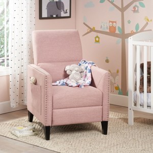 GDFStudio Alscot Contemporary Fabric Pushback Recliner with Nailhead Accents - 1 of 4