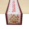 Unique Bargains Christmas Table Runner Polyester Red White 71x14 Inch 1 Pc - 4 of 4
