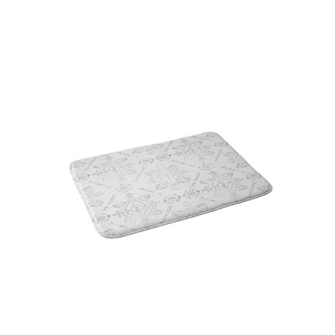Schatzi Reeve Pattern Christmas Memory Foam Bath Mat Brown/White - Deny Designs - image 1 of 3