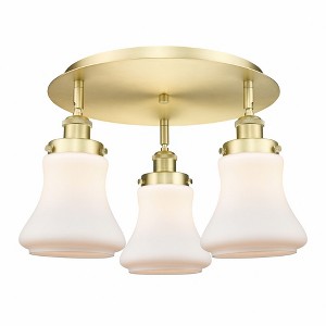 Bellmont - 3 Light Flush Mount In Art Deco Style-9.75 Inches Tall and 17.75 Inches Wide - 1 of 1