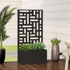PexFix 47 in. H x 24 in. W Black Metal Rectangle Wall Planter Box with Trellis for Climbing Plants - 3 of 4