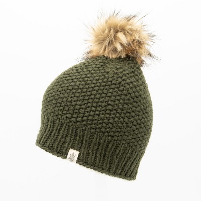 Moss Fur Pom Pom Hat_Nirvanna Designs