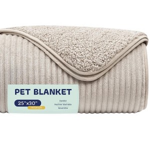 Premium Soft Dog Cat Waterproof Soft Fleece Washable Reversible Blanket - 1 of 4