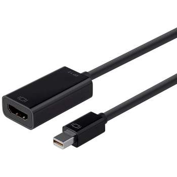Monoprice Mini DisplayPort 1.2a / Thunderbolt to 4K HDMI Passive Adapter - Black