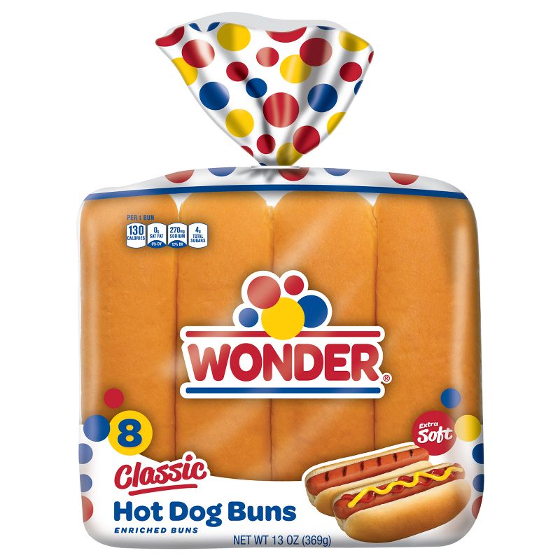 Wonder White Hot Dog Buns - 13oz/8ct, 2 of 15