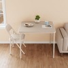 Garvee 33.6" Folding Table - Square Card Table w/PU Cushion, Metal Frame for Office/Camping, Black/Beige/Gray - 3 of 4