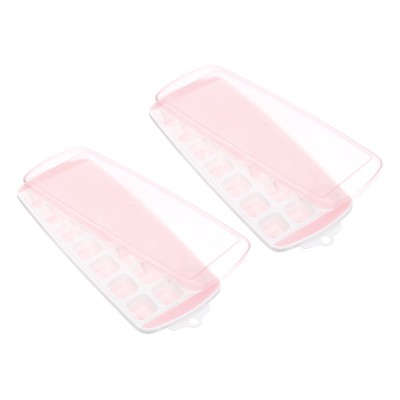 Unique Bargains Easy Release Freezer Cocktail 21 Grid Ice Cube Trays with Lid