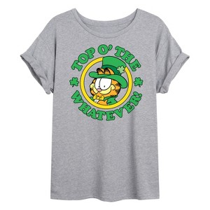 Women's - Garfield - Top O The Whatever Oversized Graphic T-Shirt - 1 of 4