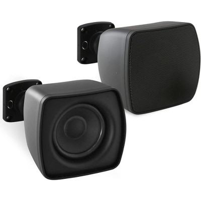 Mini Satellite Wall Mount Speakers for Home Audio with Full-Range Sound, 30W Max Power, 2-Pack