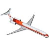 McDonnell Douglas MD-81 Commercial Aircraft "Frontier Airlines" (N859HA) White with Stripes 1/400 Diecast Model by GeminiJets - 2 of 3
