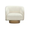 TOV Furniture Presley Velvet Swivel Accent Chair in Cream - 3 of 4