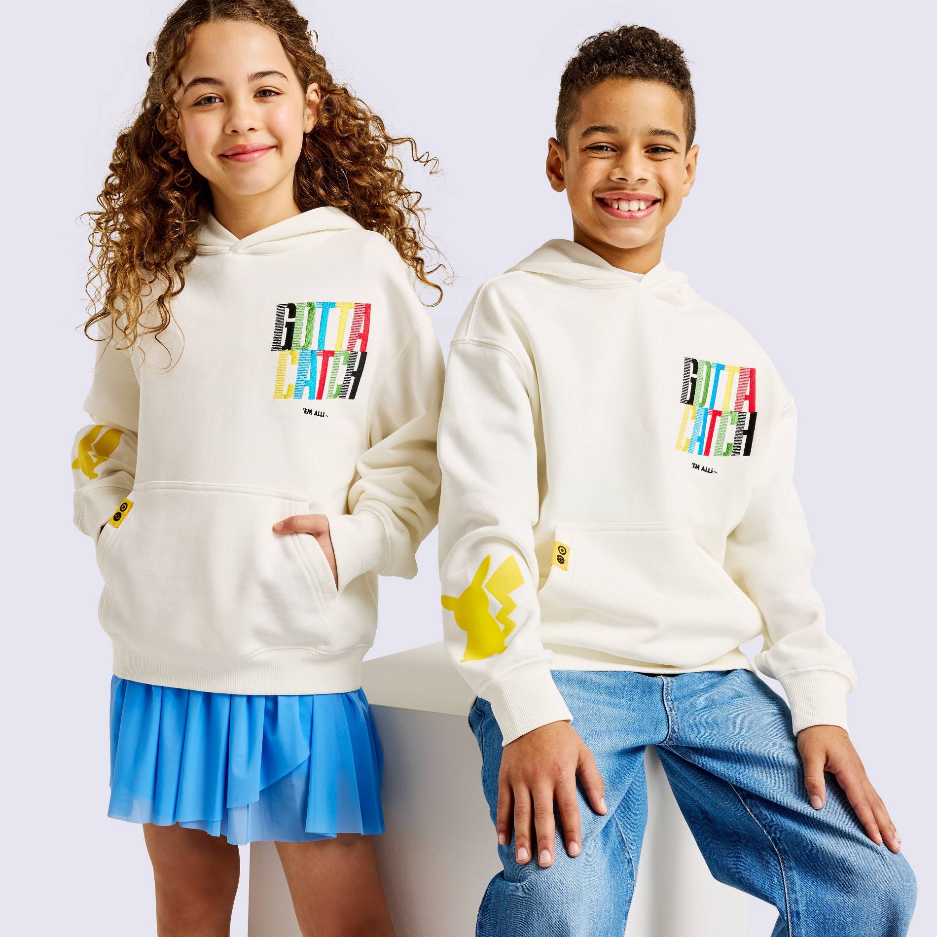 Youth Hoodie Pullover Sweatshirt Cream - Pokémon x Target XS