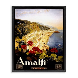 Stupell Industries Amalfi Coast Vintage Floating Frame Canvas Art - 1 of 4