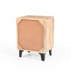 Lycvki Natural Solid Wood Nightstand - 4 of 4