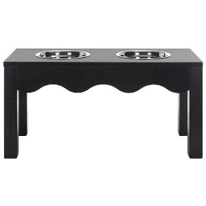 Lilith Double Pet Feeder - Removable Stainless Steal Bowls - Cat/Dog - PET5702 - Safavieh Pets - 1 of 4