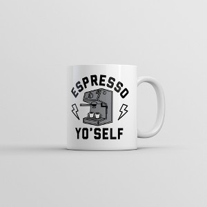 Crazy Dog T-Shirts Espresso Yo Self Mug Funny Sarcastic Caffeine Lovers Graphic Coffee Cup-11oz - 1 of 4
