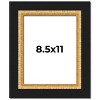 PosterPalooza | Photo Size Embellished Brown Picture Frame - UV Acrylic, Foam Board Backing, Hanging Hardware - 2 of 4