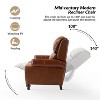 Elisabete Modern Wingback Genuine Leather Recliner with Vintage Nail Head Trim for Living Room and Bedroom| ART OF LIVING DESIGNS - 4 of 4